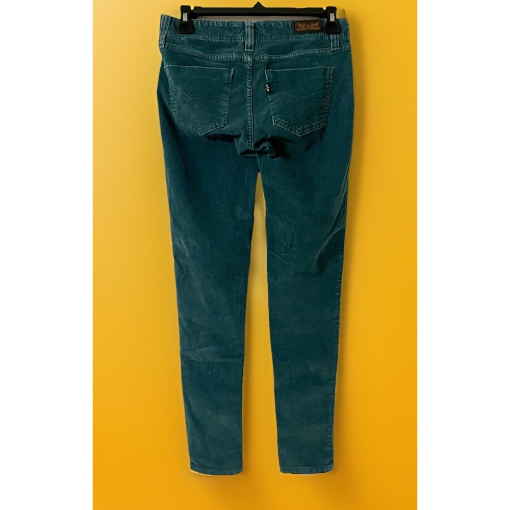 Levi's 535 Legging Jeans Women's Size 5 Teal Skinny Jeans Mid Rise Ankle Crop‎